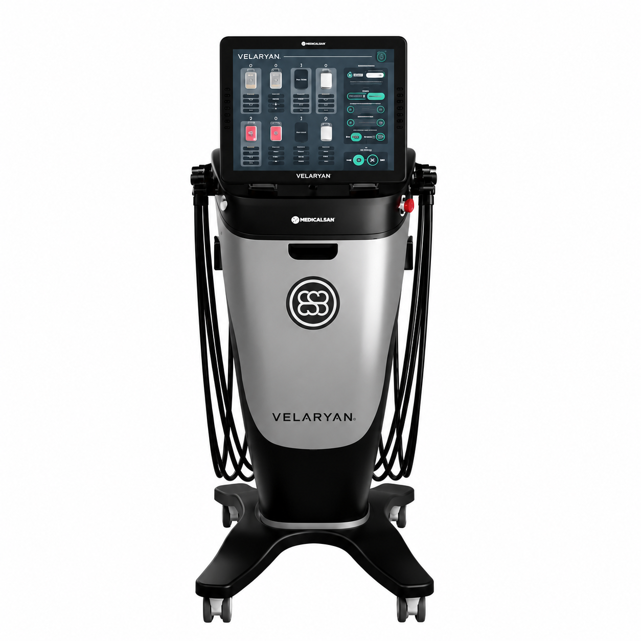 Equipamento Velaryan com tela touch e múltiplos aplicadores